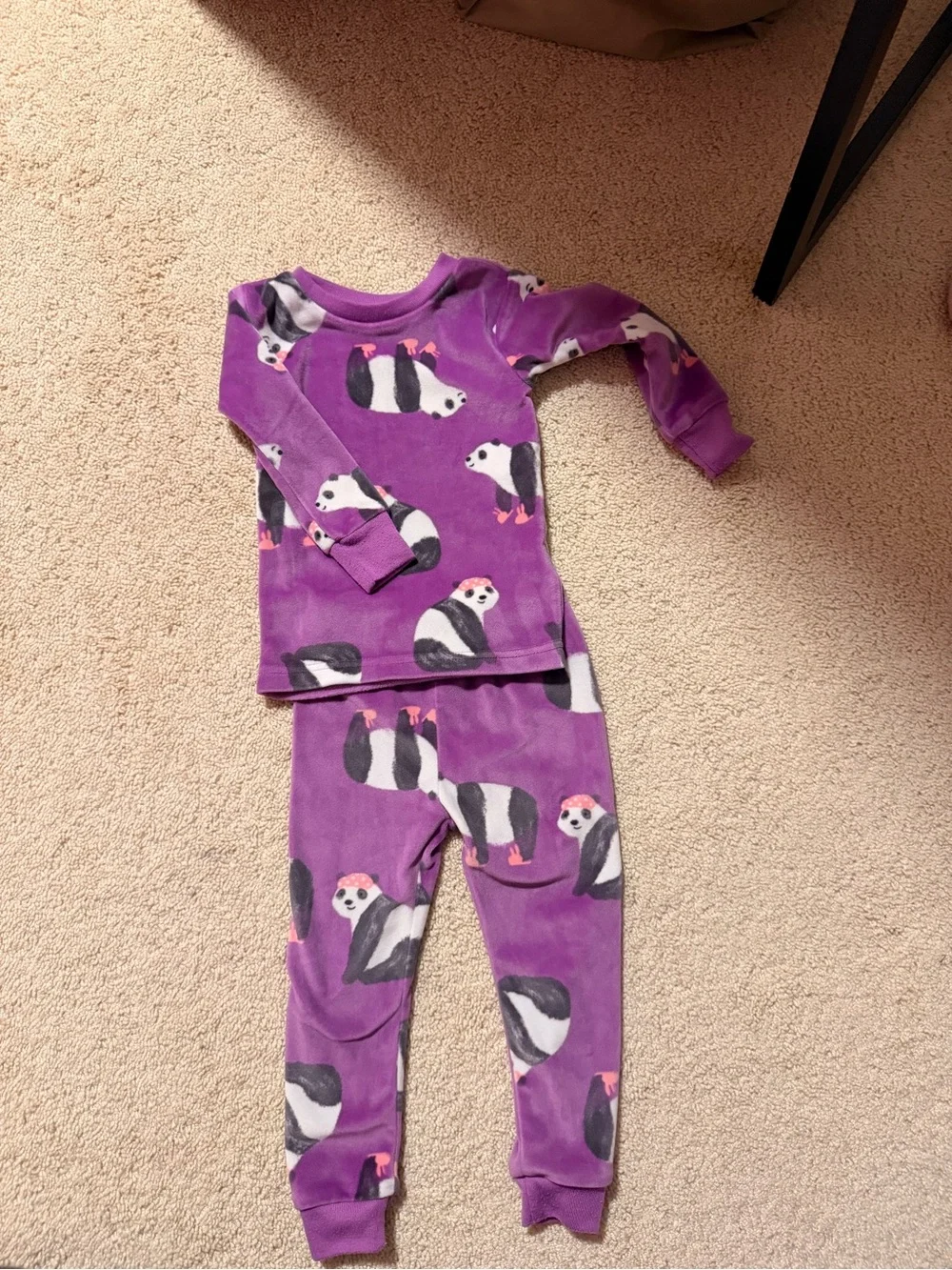 Carter’s Purple Panda Print Kids Pajama Set